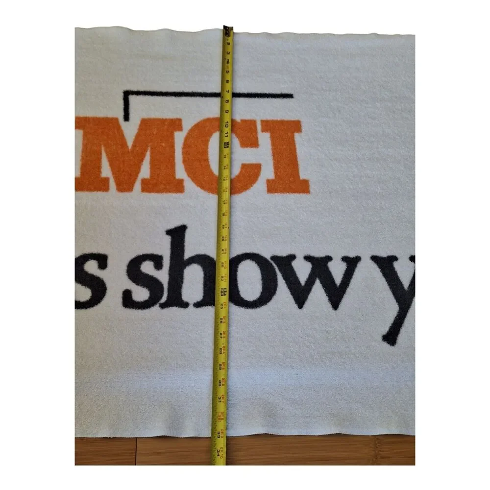 1980s Vintage Beach Towel MCI Telecommunications EUC Terrycloth 33 X 58